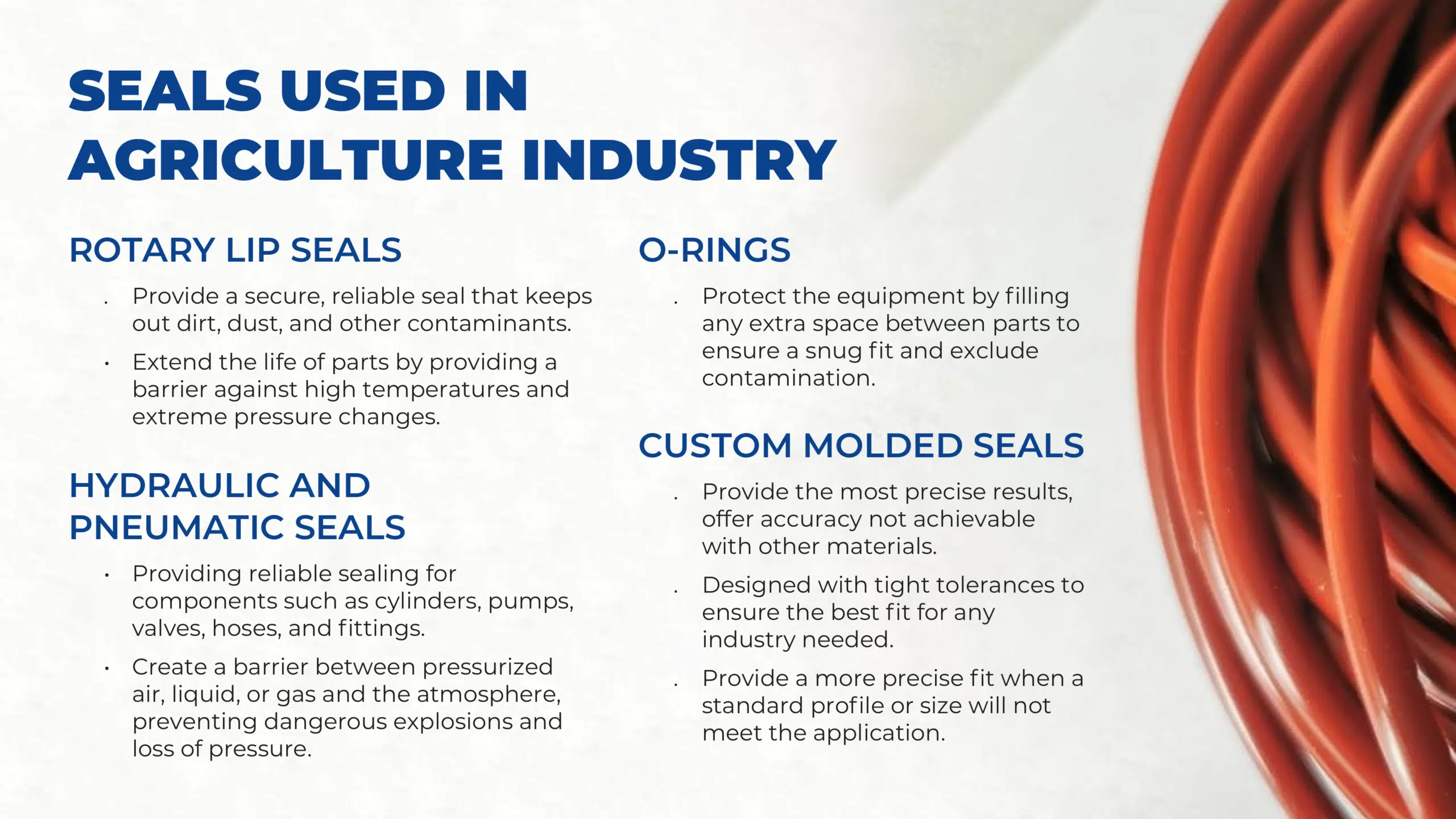 Agricultural Sealing Solutions | MSP Seals, Inc.